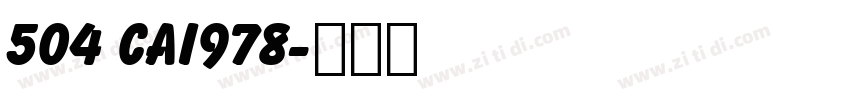 504 CAI978字体转换